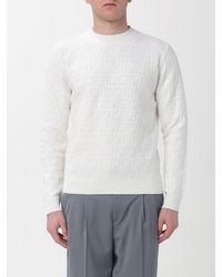 Fendi - Ff Cotton Crew Neck Sweater - Lyst