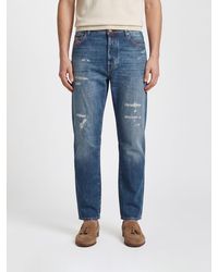 Jacob Cohen - Straight-Fit Five-Pocket Distressed Denim Jeans - Lyst