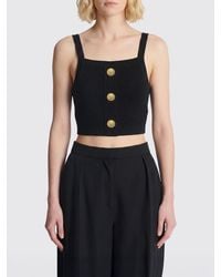 Balmain - Cropped Knit Top - Lyst
