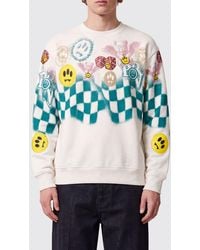 Barrow - Cotton Crewneck Sweatshirt With Contrasting Graphic Print - Lyst