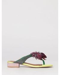 Kurt Geiger - Chaussures London Pom Pom En Daim Avec Strass - Lyst