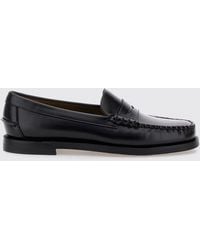 Sebago - Classic Dan Smooth Calfskin Penny Loafers With Saddle Strap - Lyst