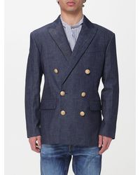 DSquared² - Double-Breasted Cotton Blazer - Lyst