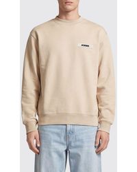 Jacquemus - Pure Cotton Crewneck Sweatshirt With Applied Contrast Logo - Lyst