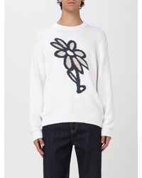 Maison Kitsuné - Flower Appliqu Knit Sweater - Lyst