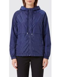 Semicouture - Technical Fabric Windbreaker Jacket With Hood And Zip Closure - Lyst