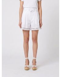 Twinset - Cotton Shorts With Belt - Lyst