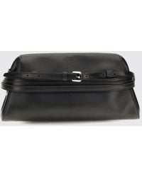 Moschino - Flared Smooth Sheepskin Clutch With Adjustable Straps - Lyst