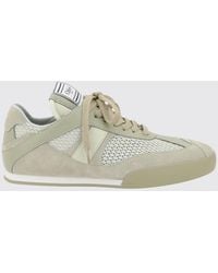 Chloé - Kick Leather And Suede-Trimmed Mesh Sneakers - Lyst