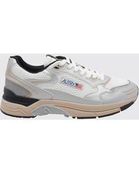 Autry - Hyperway Bicolour Leather And Mesh Low-Top Sneakers - Lyst