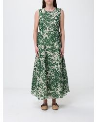 Max Mara - Floral Print Ramie Dress - Lyst