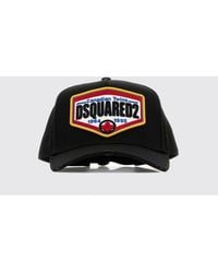 DSquared² - Cotton Baseball Cap With Embroidered Logo And Patch - Lyst