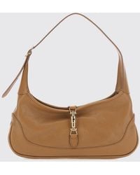 Gucci - Jackie Slim Nappa Leather Shoulder Bag With Clasp Closure - Lyst