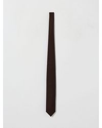 Lardini - Classic Virgin Wool Tie With Logo Loop - Lyst