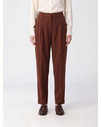 Fabiana Filippi - Wide Leg Stretch Cotton Trousers With Jewel Detail - Lyst
