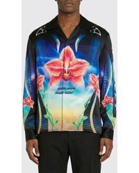 CASABLANCA - Silk Shirt With Monogram Print - Lyst