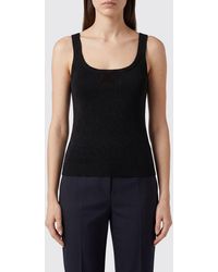 Missoni - Knitted Viscose Top With Square Neckline And Ribbed Trims - Lyst