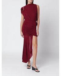 Christopher Esber - One-Shoulder Draped Jersey Midi Dress - Lyst