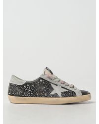 Golden Goose - Sneakers Super-Star in pelle used con borchie - Lyst