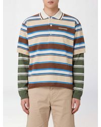 DSquared² - Multicolour Striped Long-Sleeve Cotton Polo Shirt - Lyst