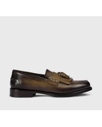 Doucal's - Smoked Leather Loafers With Fringes And Tassels - Lyst