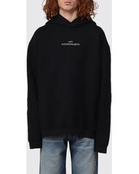 Maison Margiela - Relaxed Fit Cotton Hoodie With Contrast Logo - Lyst