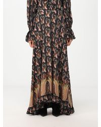 Etro - Skirt In Silk Crêpe De Chine With Paisley And Polka Dot Pattern - Lyst