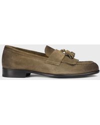 Doucal's - Suede Loafers With Fringes And Tassels - Lyst