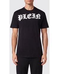 Philipp Plein - Gothic Graphic Print Cotton T-Shirt With Contrasting Logo - Lyst