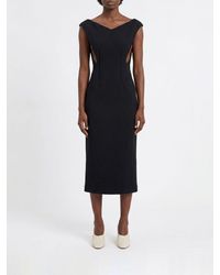 Jil Sander - Technical Crêpe Midi Dress - Lyst