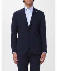 Manuel Ritz - Blazer De Botonadura Sencilla De Tejido Técnico Con Bolsillos De Parche - Lyst
