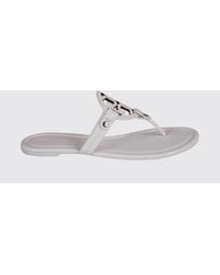 Tory Burch - Miller Leather Flip Flops - Lyst