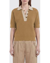 JW Anderson - Cotton And Cashmere Knit Polo Shirt With Ribbed Trims - Lyst