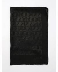 Fendi - Ff Silk Scarf With Jacquard Monogram - Lyst