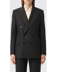 Victoria Beckham - Double-Breasted Wool Blazer With Peak Lapels - Lyst
