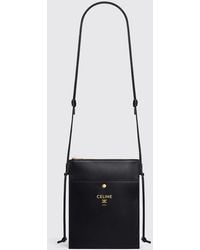 Celine - Sharp Mini-Ledertasche Mit Logo - Lyst