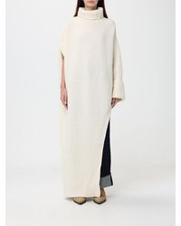 Thelatest - Asymmetrical Pure Merino Wool Turtleneck Jumper With Dropped Shoulders - Lyst