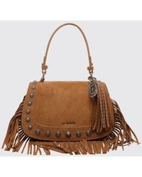La Carrie - Aztec Studded And Fringed Suede Shoulder Bag - Lyst