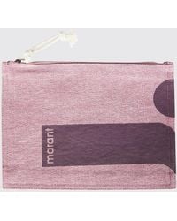 Isabel Marant - Netia Cotton Clutch With Logo Print - Lyst