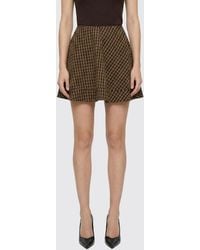 Ganni - Check Recycled Fabric Mini Skirt - Lyst