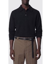 Roberto Collina - Long-Sleeved Cashmere And Silk Knit Polo Shirt - Lyst