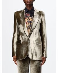 Etro - Single-Breasted Viscose And Silk Velvet Blazer With Peaked Lapels - Lyst