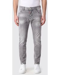 DSquared² - Skater Skinny Fit Stretch Denim Jeans With Distressed Effect - Lyst