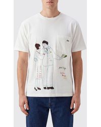 Bode - Camiseta De Algodón Con Estampado Gráfico Y Bolsillo De Parche - Lyst
