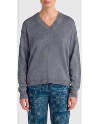 Momoní - Momon&Igrave Lurex Viscose V-Neck Sweater - Lyst
