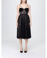 Elisabetta Franchi - Lace Midi Dress - Lyst