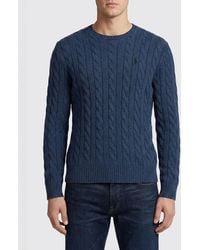Polo Ralph Lauren - Cotton Tricot Crewneck Pullover - Lyst