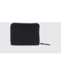 Maison Margiela - Grained Leather Zip-Around Wallet With Four Stitches Logo - Lyst