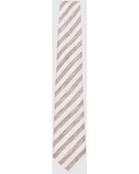 Tagliatore - Regimental Linen And Silk Tie - Lyst