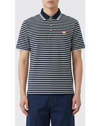 Valentino - Striped Cotton Polo Shirt With Logo - Lyst